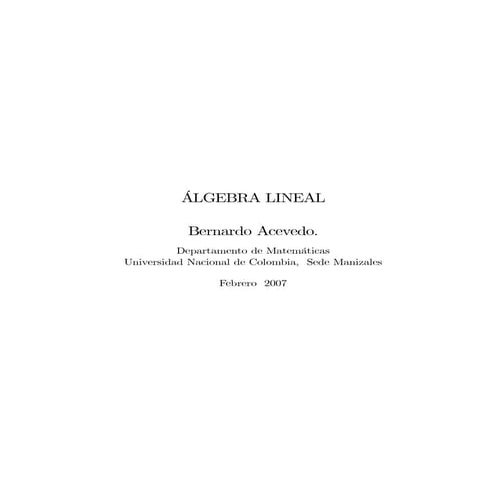 Algebra lineal bernardo acevedo frias