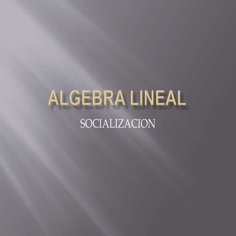 Algebra lineal pre