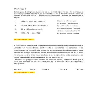 Algebra moderna exercíicios