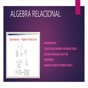 ALGEBRA RELACIONAL