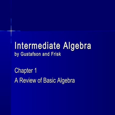 Algebra review