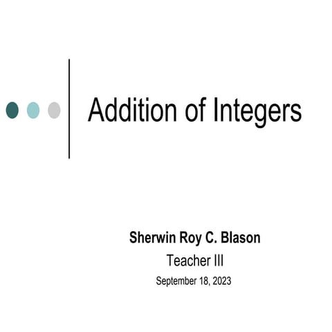 Algebra Tiles - Addition of Integers.pptx