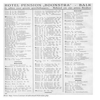 Algemeen adresboek ballum 1928