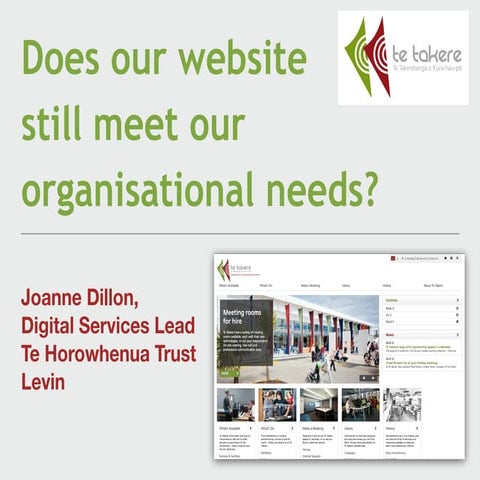 Does our website still meet our organisational needs