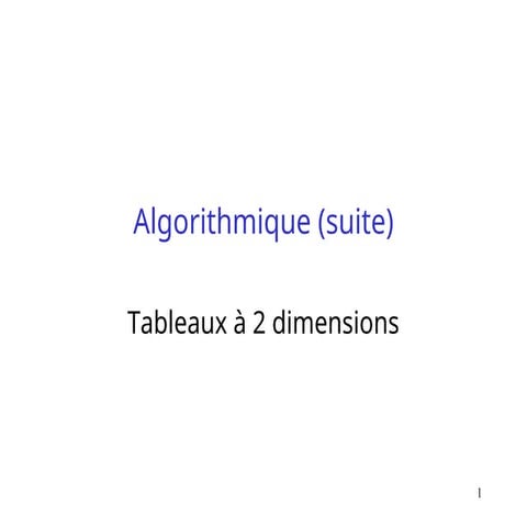 Algorithmique et programmation introduction .ppt