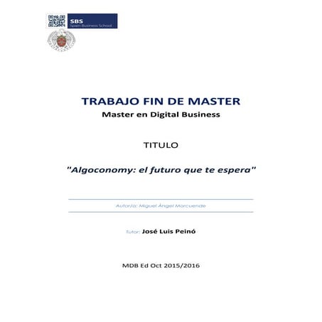 "Algoconomy: el futuro que te espera"