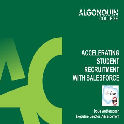 Algonquin College accelerates student recruitment with Salesforce 