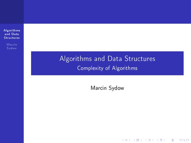Algorithem complexity in data sructure | PPT