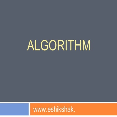 Algorithm | PPT