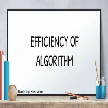 Algorithm analysis and efficiency | PPTX