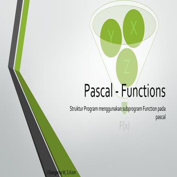 Function pada Bahasa Pemograman Pascal
