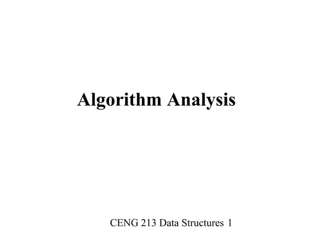 Algorithm analysis