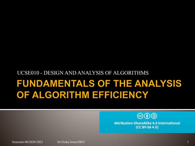 Algorithm analysis | PPT