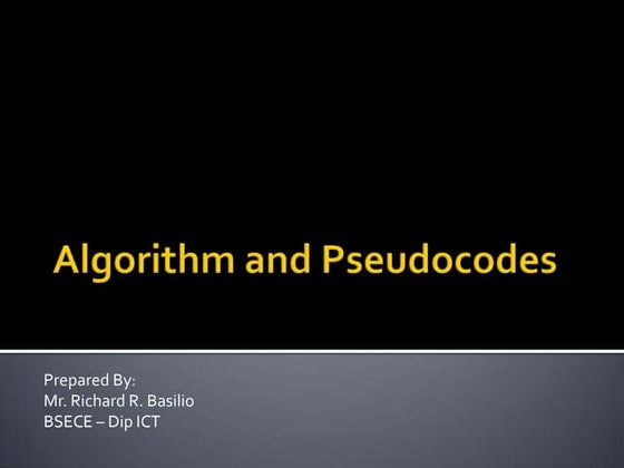 Introduction to algorithms | PPT