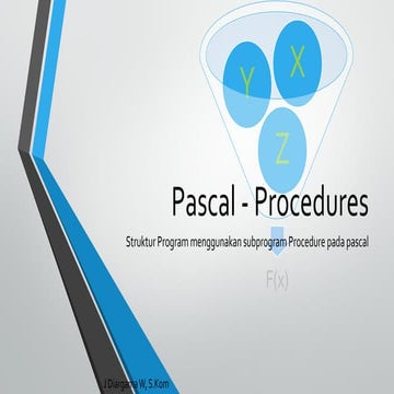 Algorithma procedure pada pascal