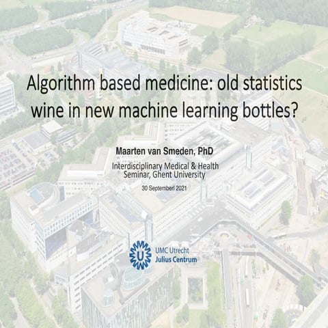 Algorithm based medicine: old statistics wine in new machine learning bottles?