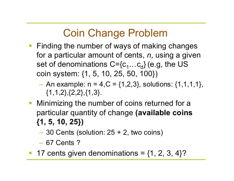 Coin Change Problem