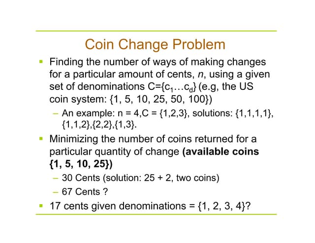 Coin Change Problem
