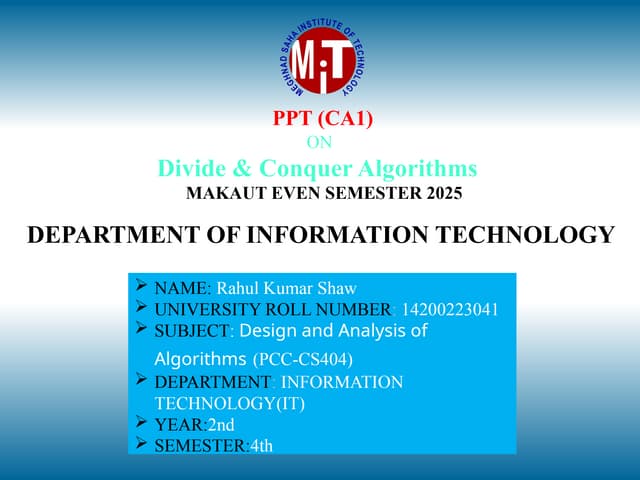 Design and  Analysis of Algorithm in Compter Science.pptx