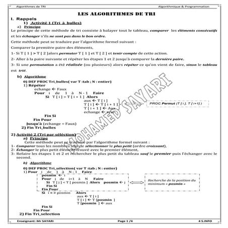 Algorithmes de tri