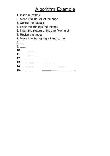 Algorithm example | PDF