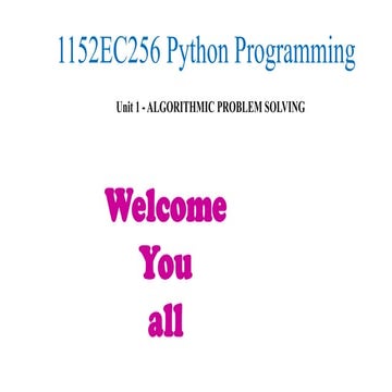algorithmic problem solving in python ppt