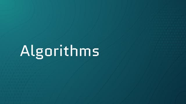 Algorithms Part 1 | PPT
