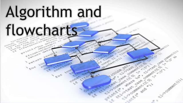 Algorithms and flow chart | PPTX