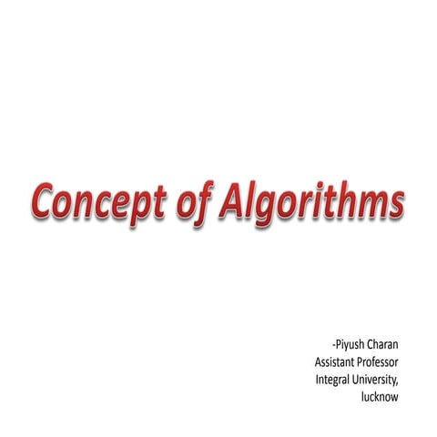 Algorithms concept