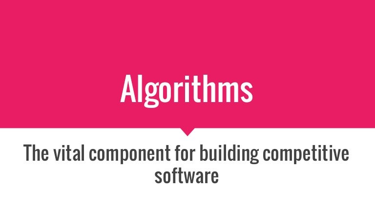 Algorithms in Software Engineering