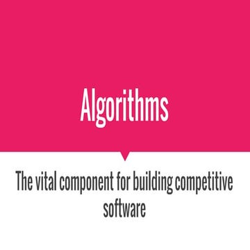 Algorithms in Software Engineering
