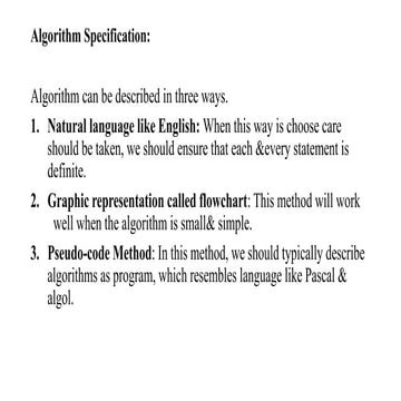 Comprehensive Guide to Algorithm Specification and Recursive Algorithms ...