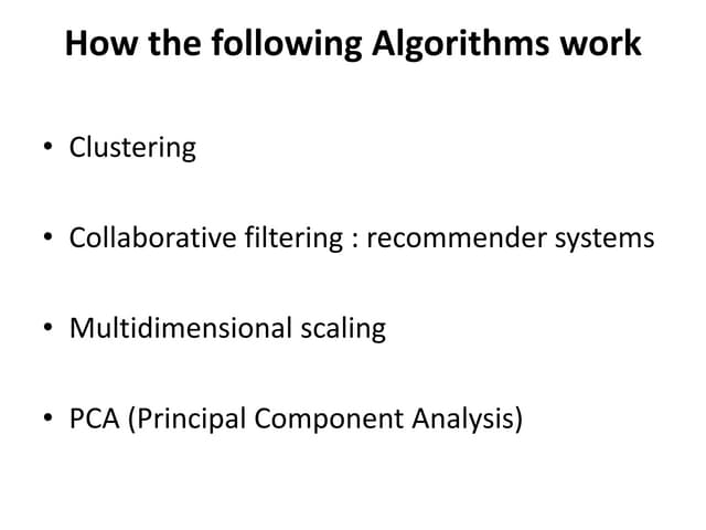 Algorithms presentation
