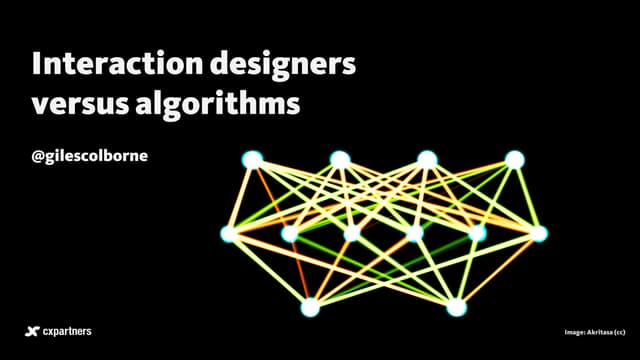 Interaction designers vs algorithms