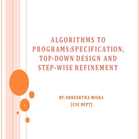 Algorithm to programs.pptx | Programming Languages | Computing
