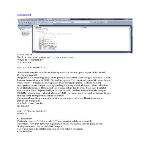 Struktur program c++ | DOCX