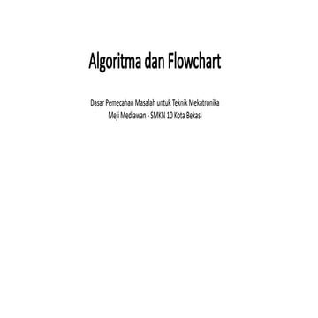 Algoritma_Flowchart_For Mechatronics Engineering | PPTX