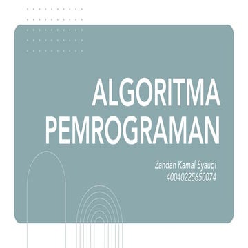 Comprehensive Introduction to Algorithms and Programming Basics | PDF