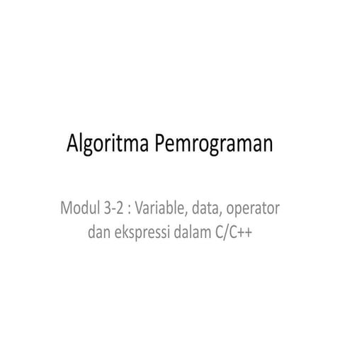 Algoritma pemrograman 5 | PPT