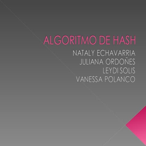 Algoritmo De Hash