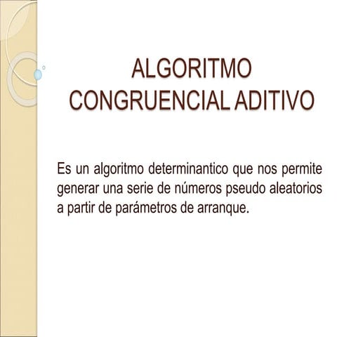 Algoritmo congruencial aditivo
