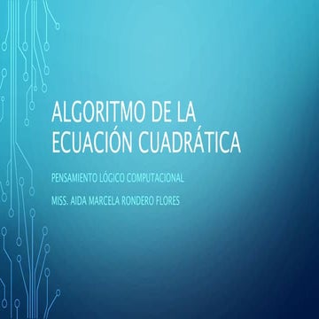 Algoritmo de la ecuación cuadrática