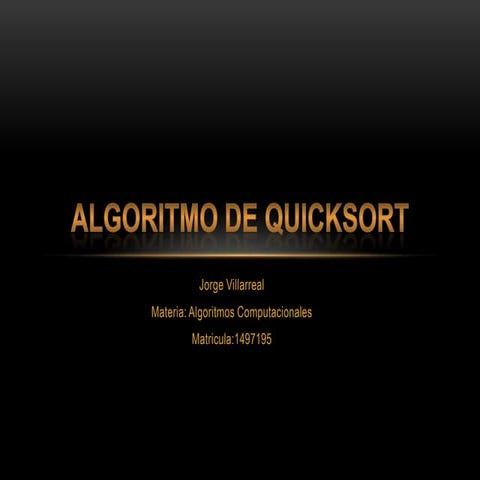 Algoritmo de quicksort