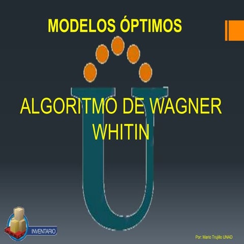 Algoritmo De Wagner-Whitin – Wagner Whitin Algorithmus – NURP
