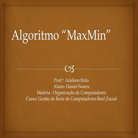Algoritmo maxmin | PPTX