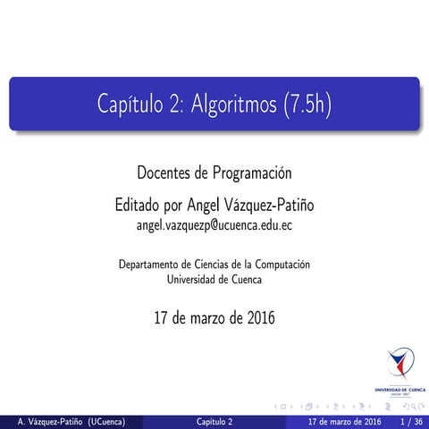 Programación 1: algoritmos