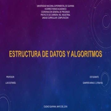 Algoritmos y Estructuras de Datos