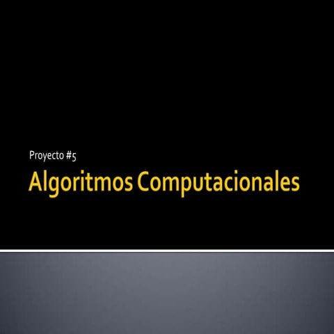 Algoritmos computacionales
