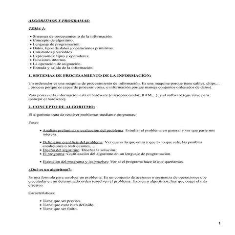 Algoritmos y programas 1