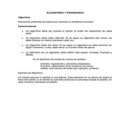 Algoritmos, programas, compiladores y lenguajes de programacion